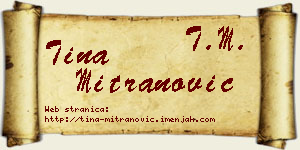 Tina Mitranović vizit kartica
